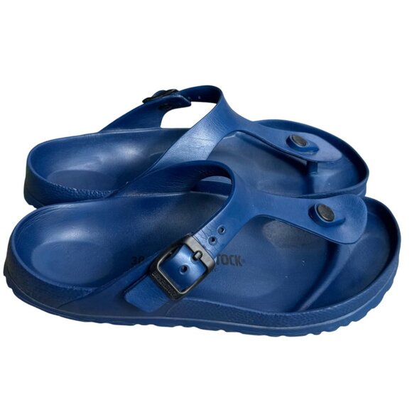 Birkenstock Blue EVA Gizeh Sandals EU 39 W 8/M 6 Slip-On Women's Casual Footwear - Picture 1 of 7